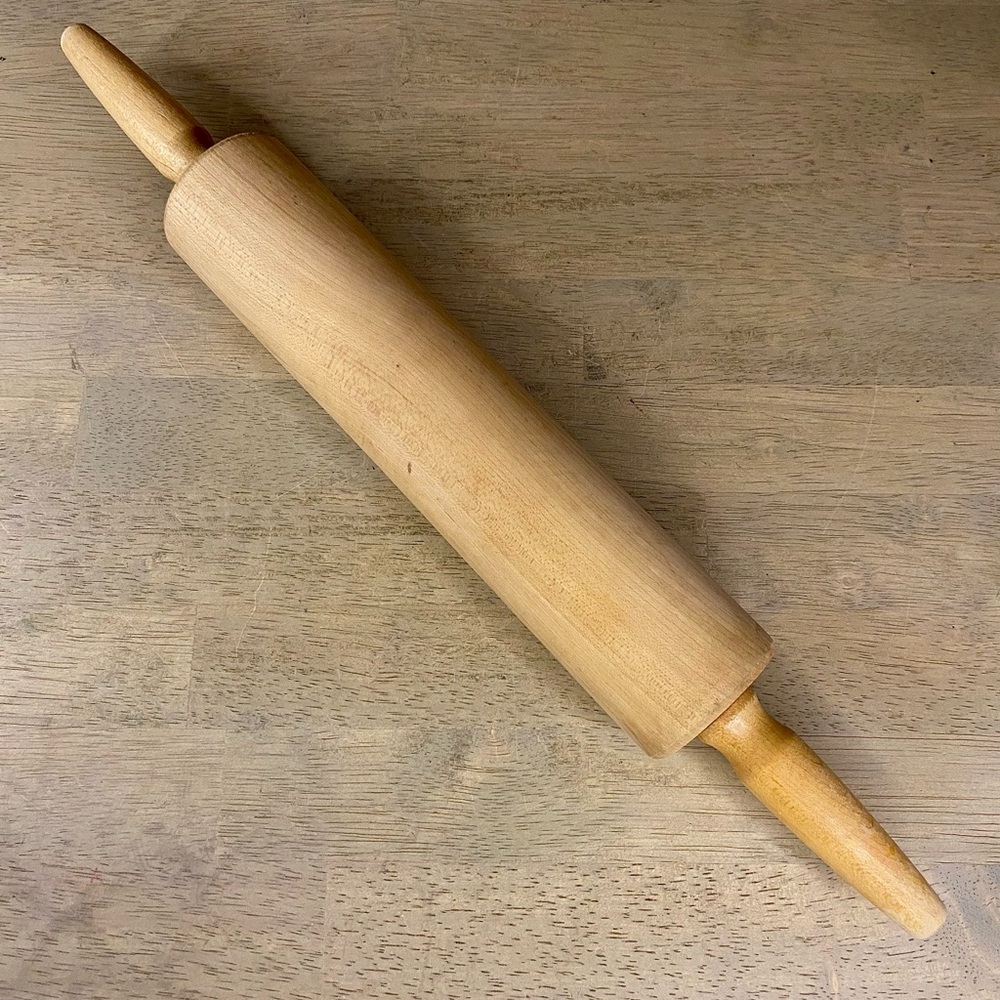 Vintage Foley Rolling Pin Maple Hardwood w/‎ Ball Bearings 18" Plain Smooth USA